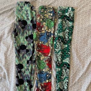 Girls s/m Disney lularoe leggings lot